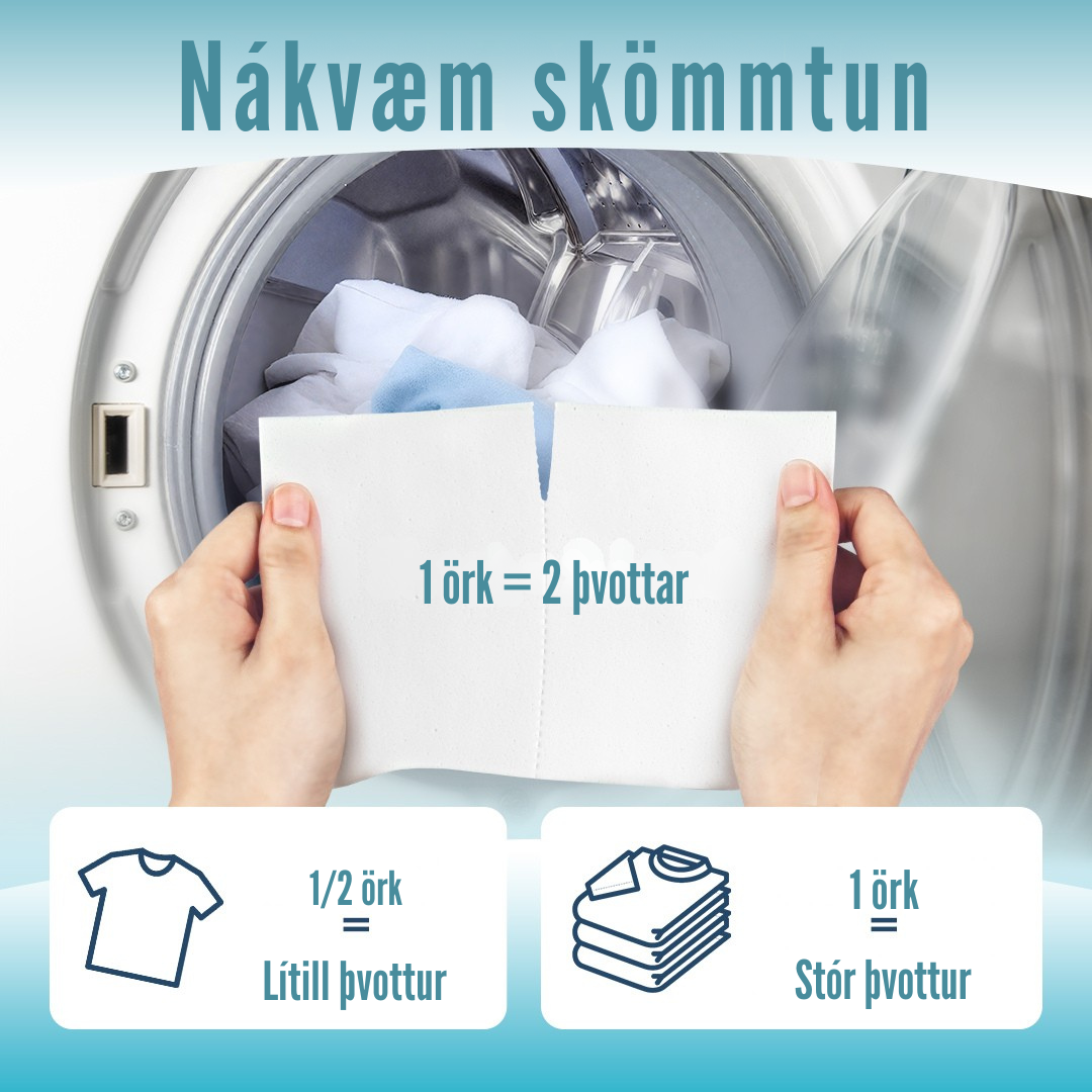 Flekkfritt Mýkingararkir Aqua Breeze 50stk <100 þvottar