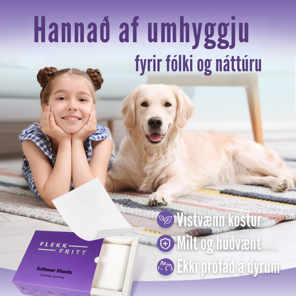 Flekkfritt Mýkingararkir Lavender Serenity 50stk <100 þvottar
