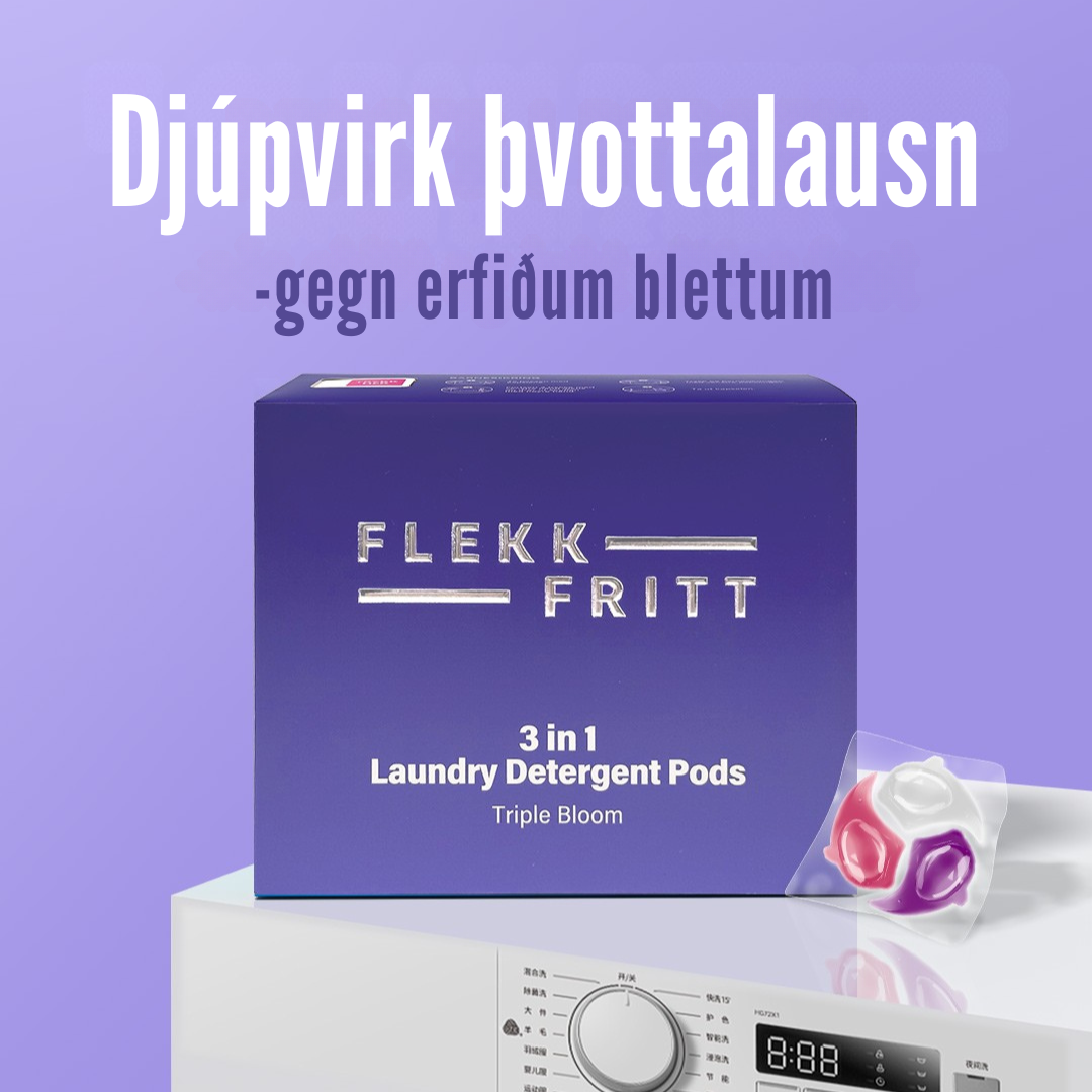 Flekkfritt 3 i 1 Þvottahylki Triple Bloom 40 stk