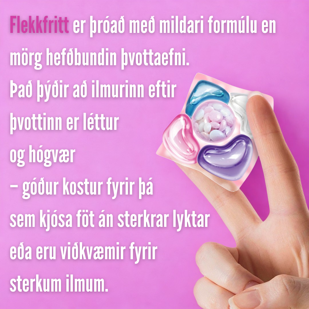 Flekkfritt 5 i 1 Þvottahylki  Petal Hearts 40 stk