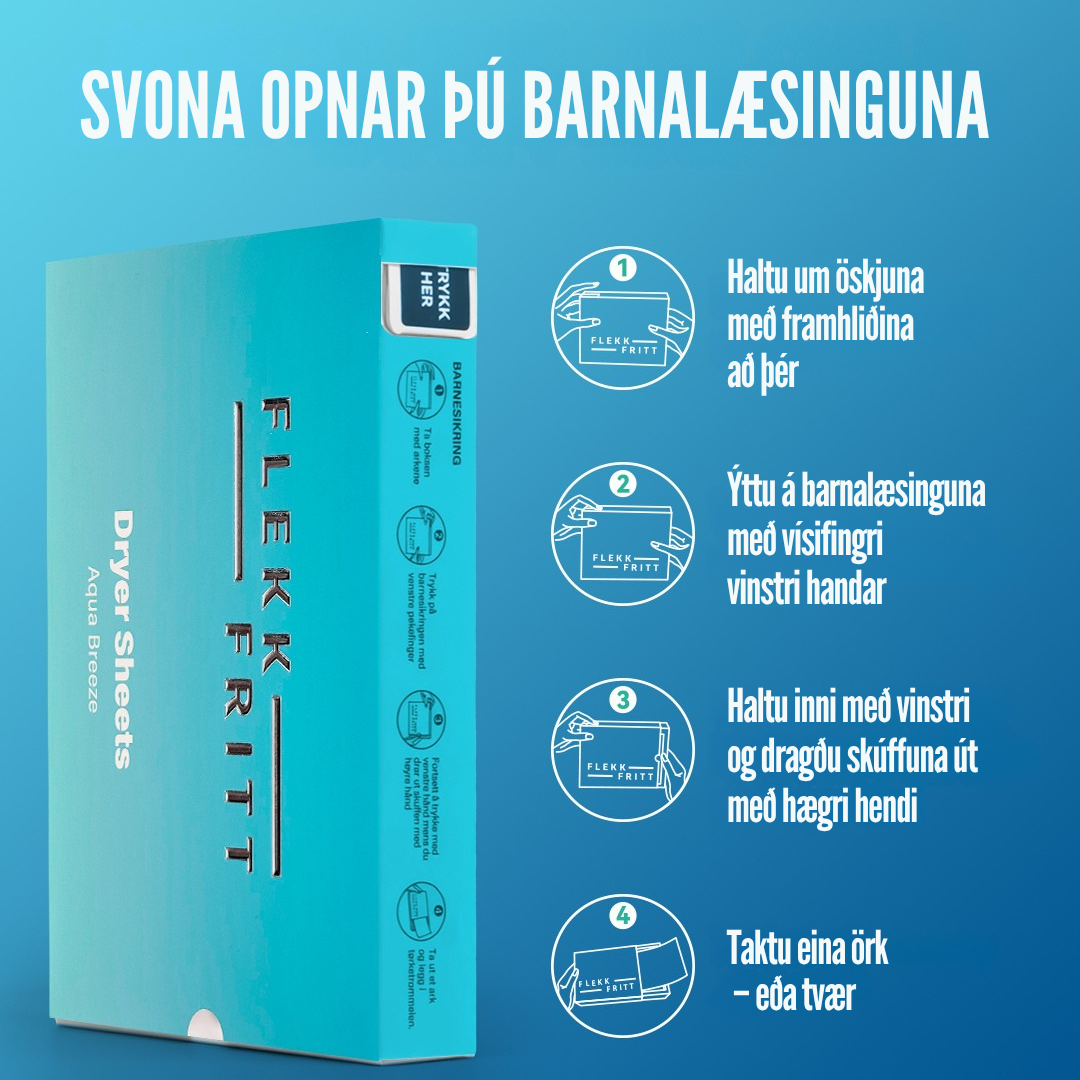 Flekkfritt Þurrkaraarkir Aqua Breeze 40 stk