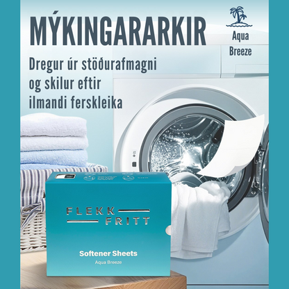 Flekkfritt Mýkingararkir Aqua Breeze 50stk <100 þvottar
