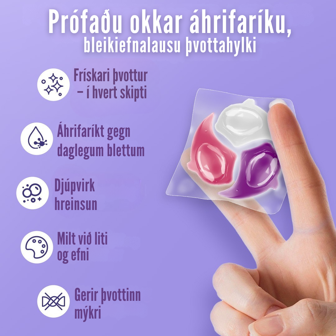 Flekkfritt 3 i 1 Þvottahylki Triple Bloom 40 stk