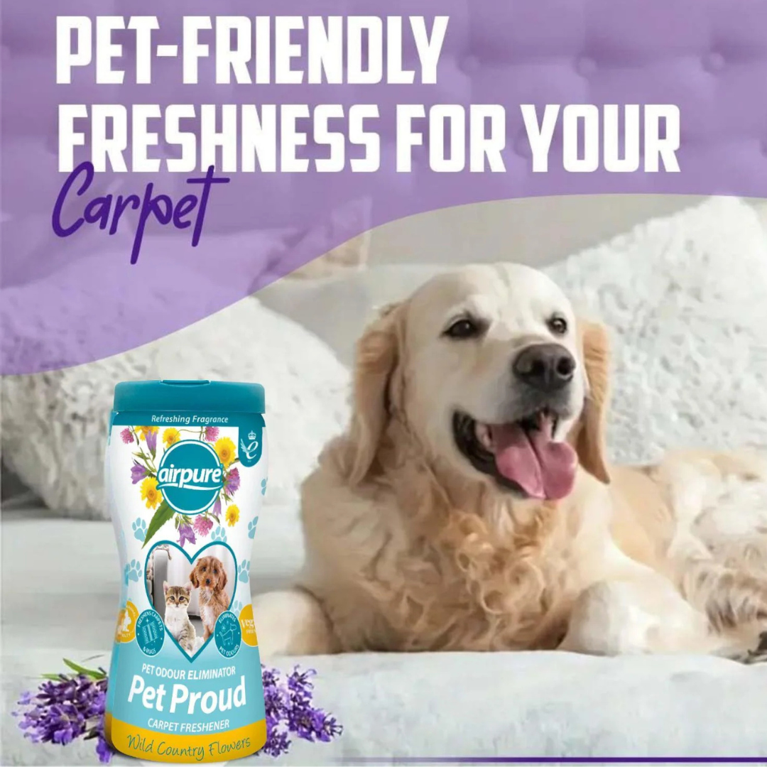Airpure Petproud Carpet Freshener Wild Country Flowers 500g