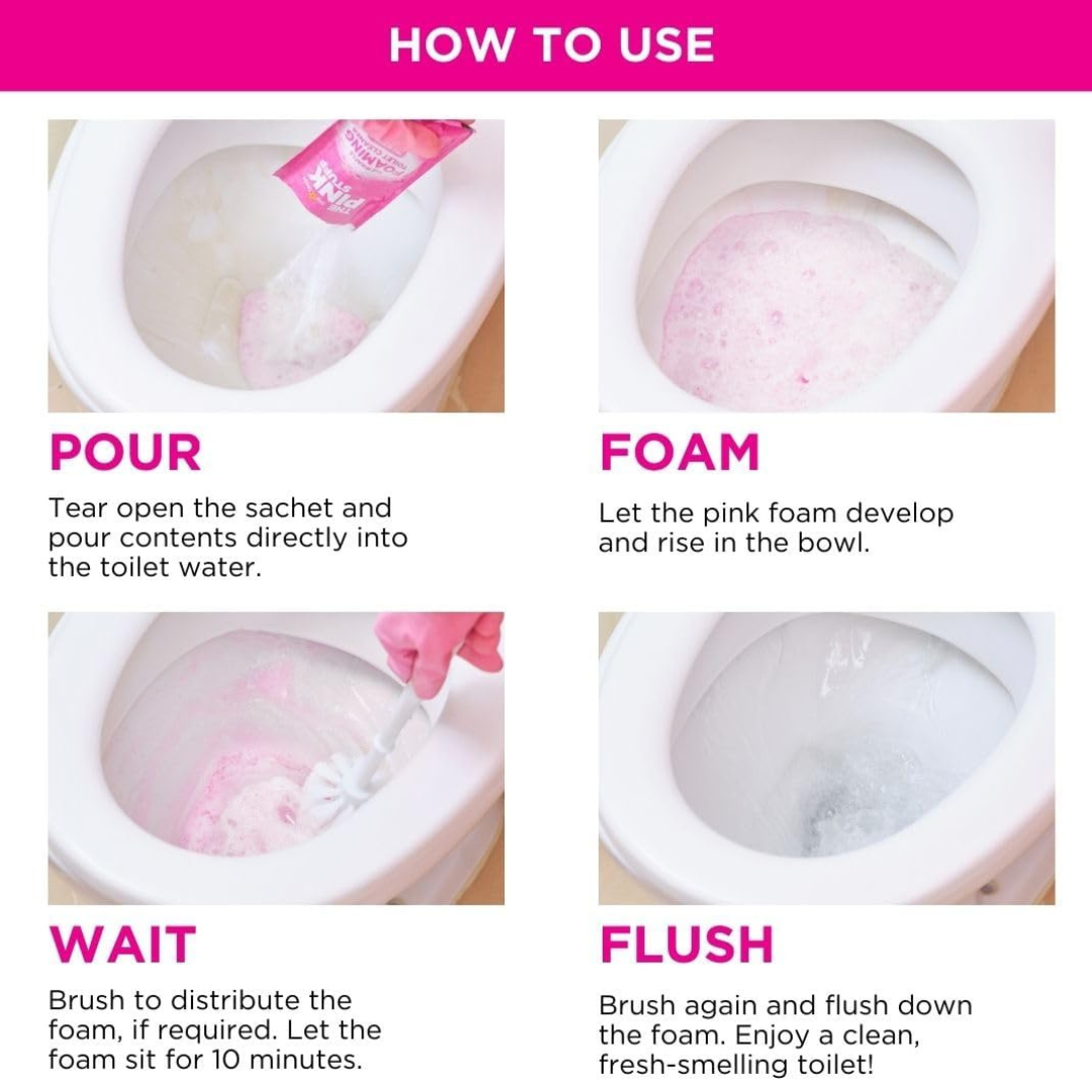 The Pink Stuff Miracle Foaming Toilet Cleaner 3x100g