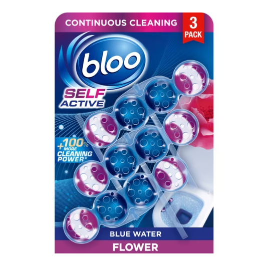 Bloo Colour Self Active Toilet Rim Block Flower 3x50g