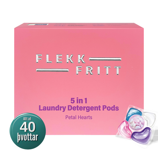 Flekkfritt 5 i 1 Þvottahylki  Petal Hearts 40 stk