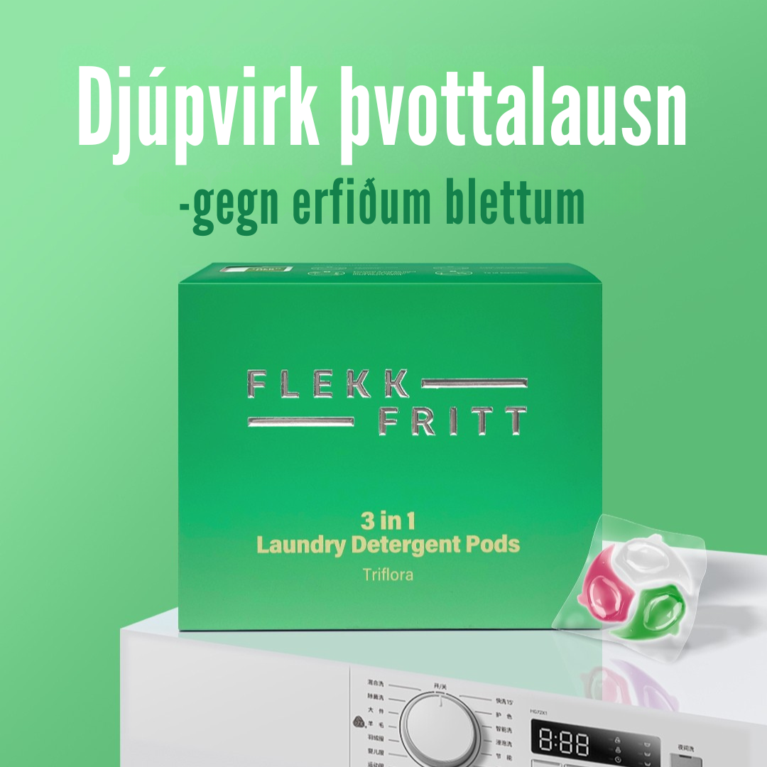 Flekkfritt 3 i 1 Þvottahylki  Triflora 40 stk