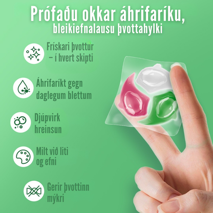 Flekkfritt 3 i 1 Þvottahylki  Triflora 40 stk