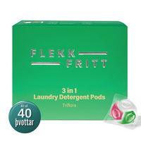 Flekkfritt 3 i 1 Þvottahylki  Triflora 40 stk