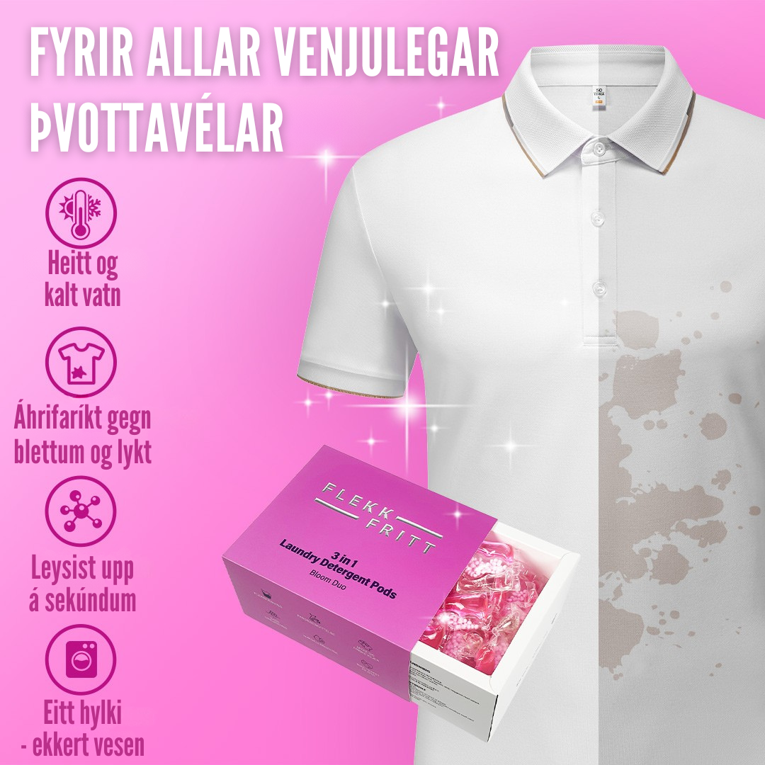 Flekkfritt 3 í 1 Þvottahylki  Bloom Duo 40 stk