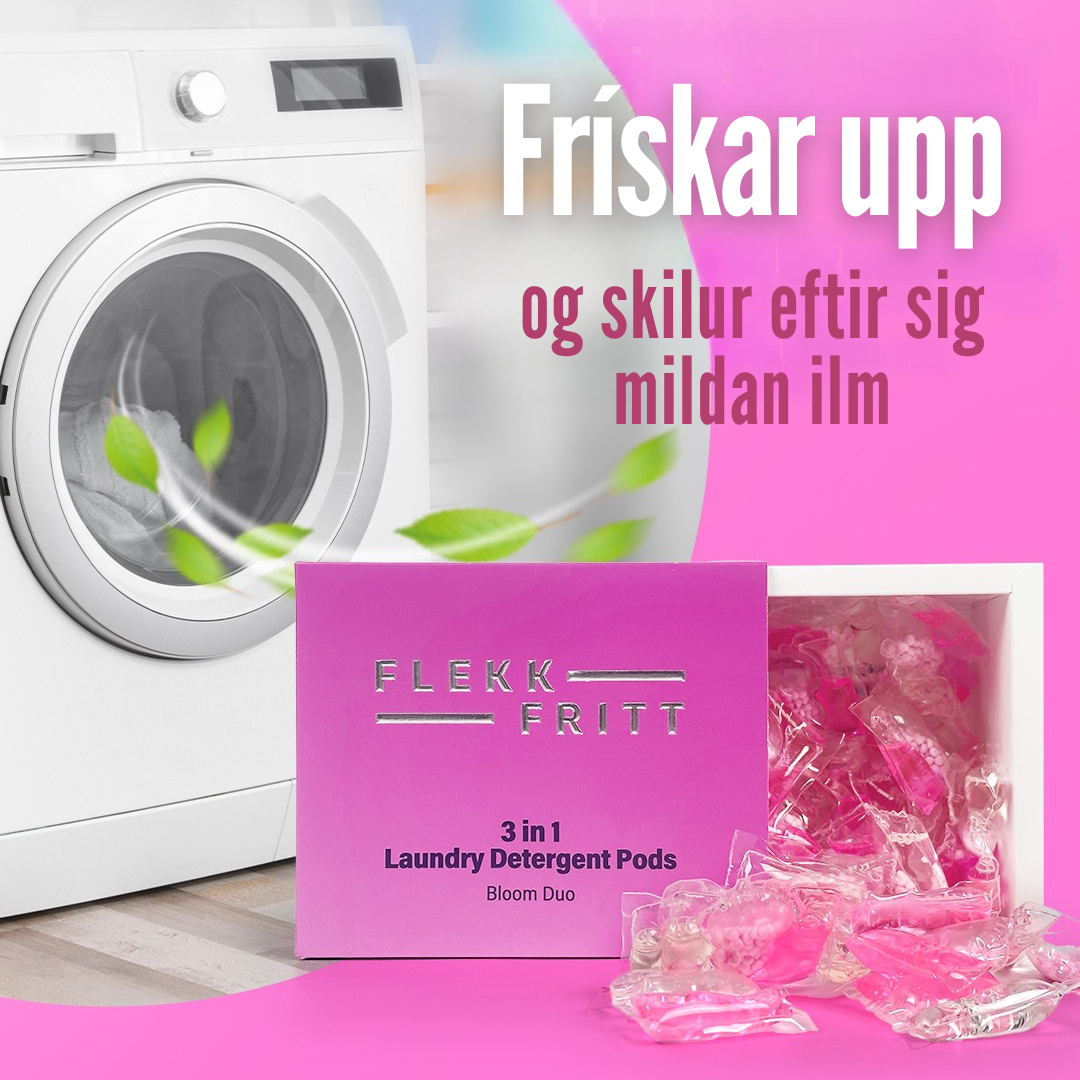 Flekkfritt 3 í 1 Þvottahylki  Bloom Duo 40 stk