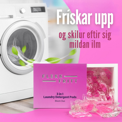 Flekkfritt 3 í 1 Þvottahylki  Bloom Duo 40 stk