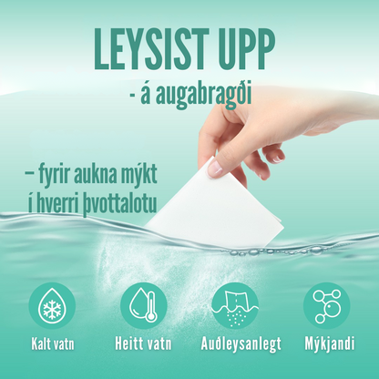 Flekkfritt Mýkingararkir Pure Linen 50stk <100 þvottar