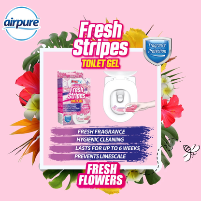 Airpure Fresh Stipes Toilet Gel Fresh Flowers 45ml