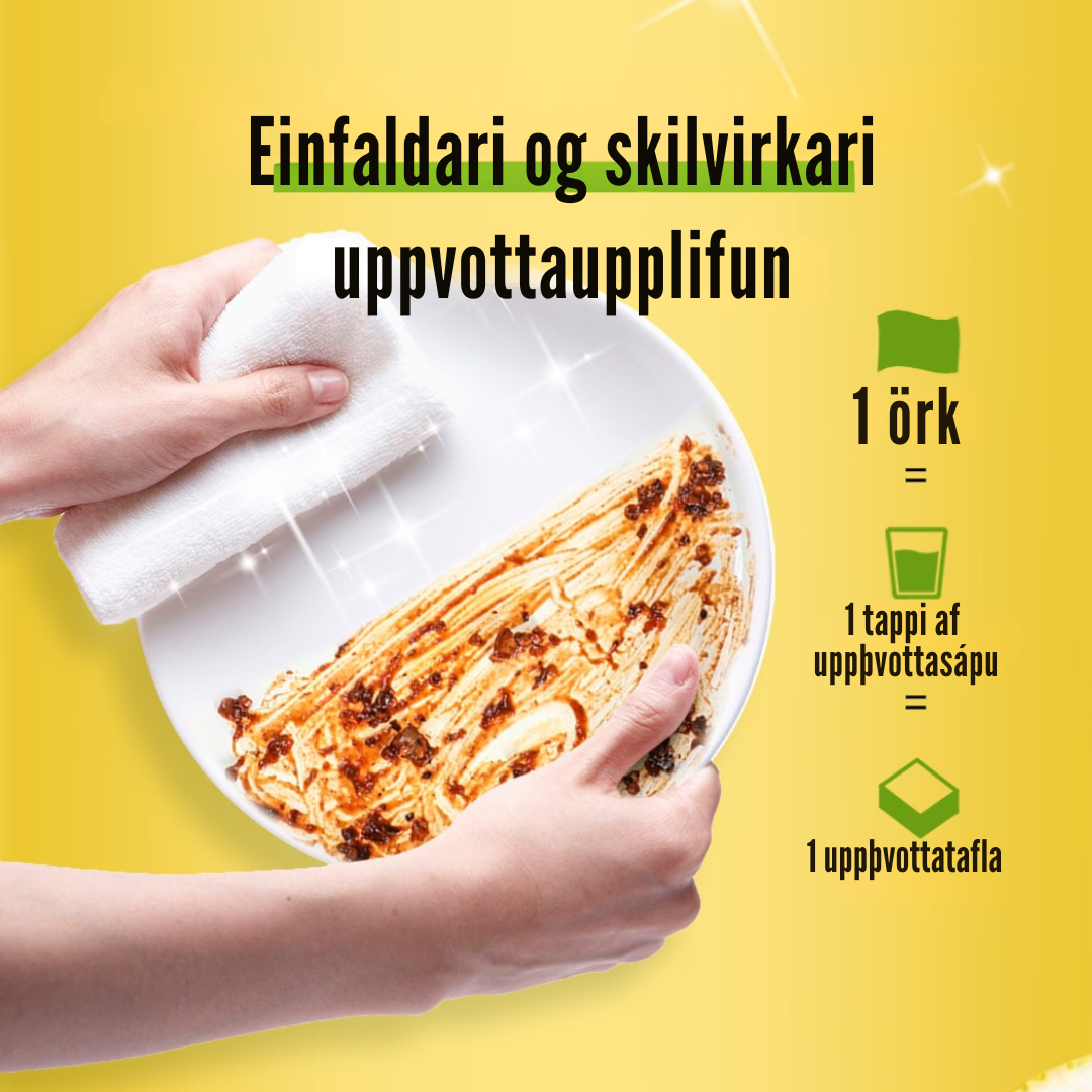 Flekkfritt Uppvaskarkir Citrus Spark 50stk <100 þvottar