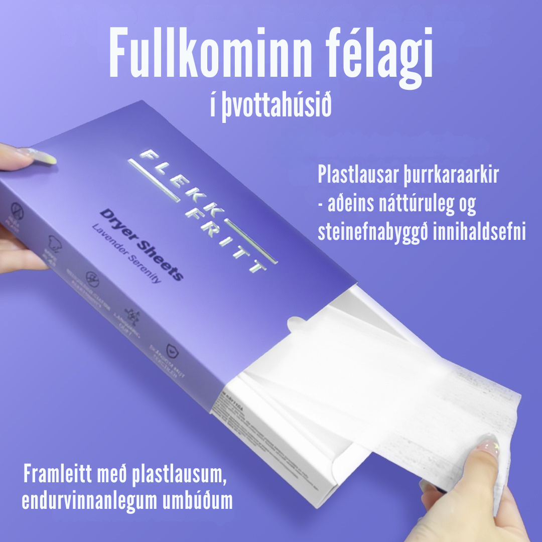 Flekkfritt Þurrkaraarkir Lavender Serenity 40 stk