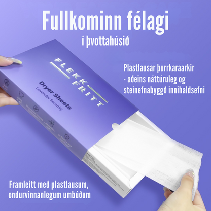 Flekkfritt Þurrkaraarkir Lavender Serenity 40 stk