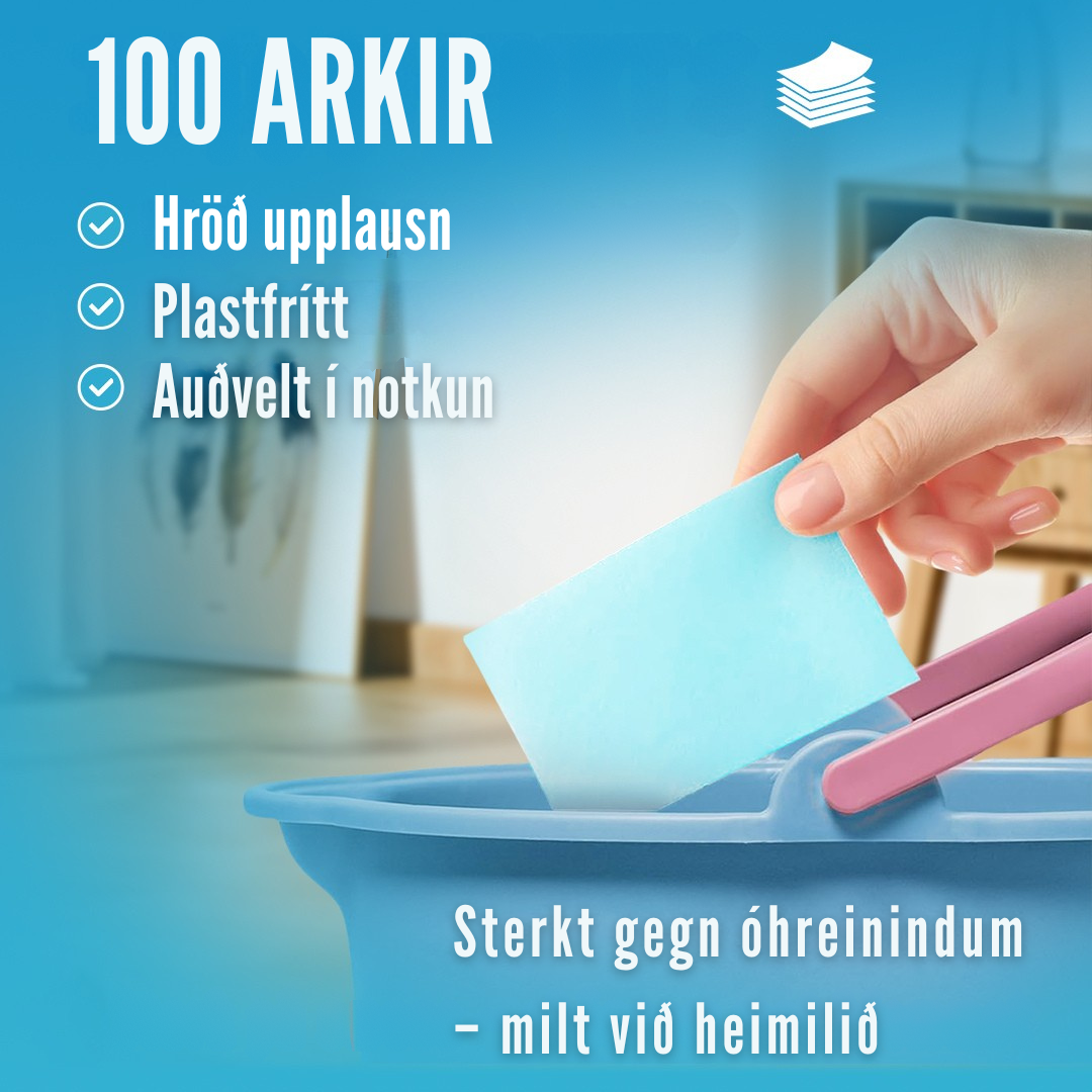 Flekkfritt Gólfþvottaarkir - Peony Bloom 50 stk