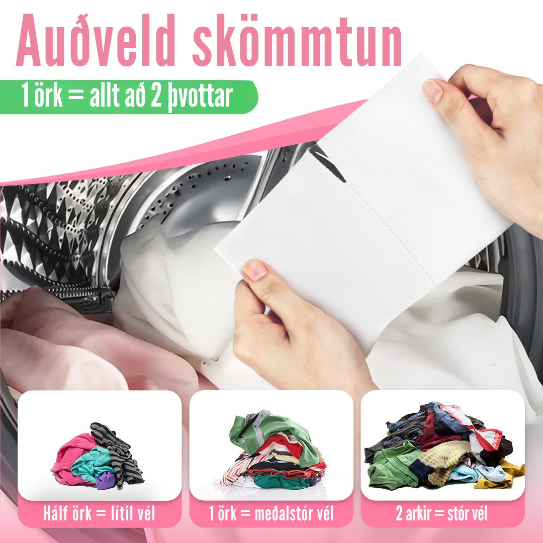 Flekkfritt Þvottaarkir  Blossom Kiss 50 ark <100 vask