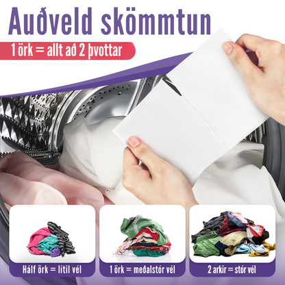 Flekkfritt Þvottaarkir  Lavender Serenity 50 ark <100 vask