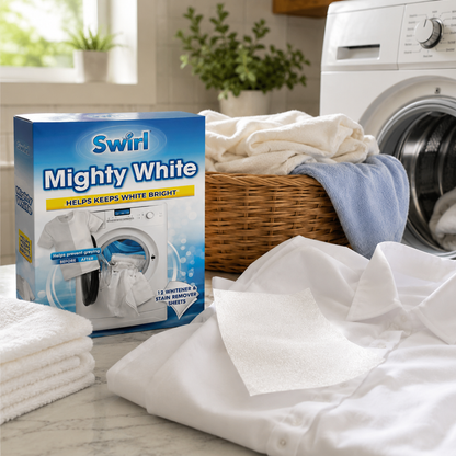 Swirl Mighty White - Whitener & Stain Remover Sheets 12pk
