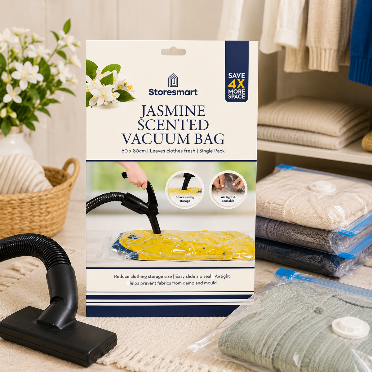 Storesmart Lavender Scented Vacuum Bag 60x80cm Jasmin