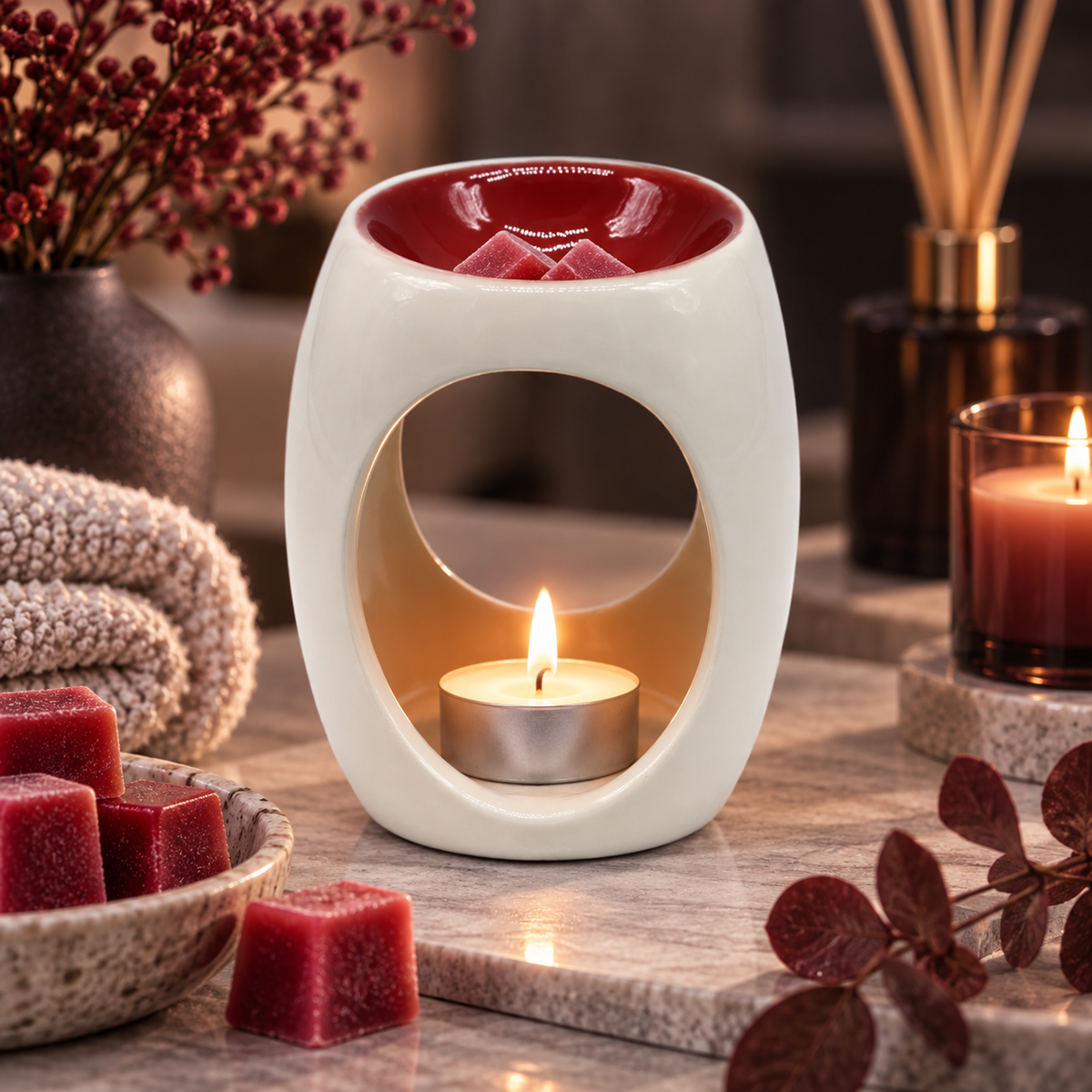 Airpure Ceramic Wax Melter Red