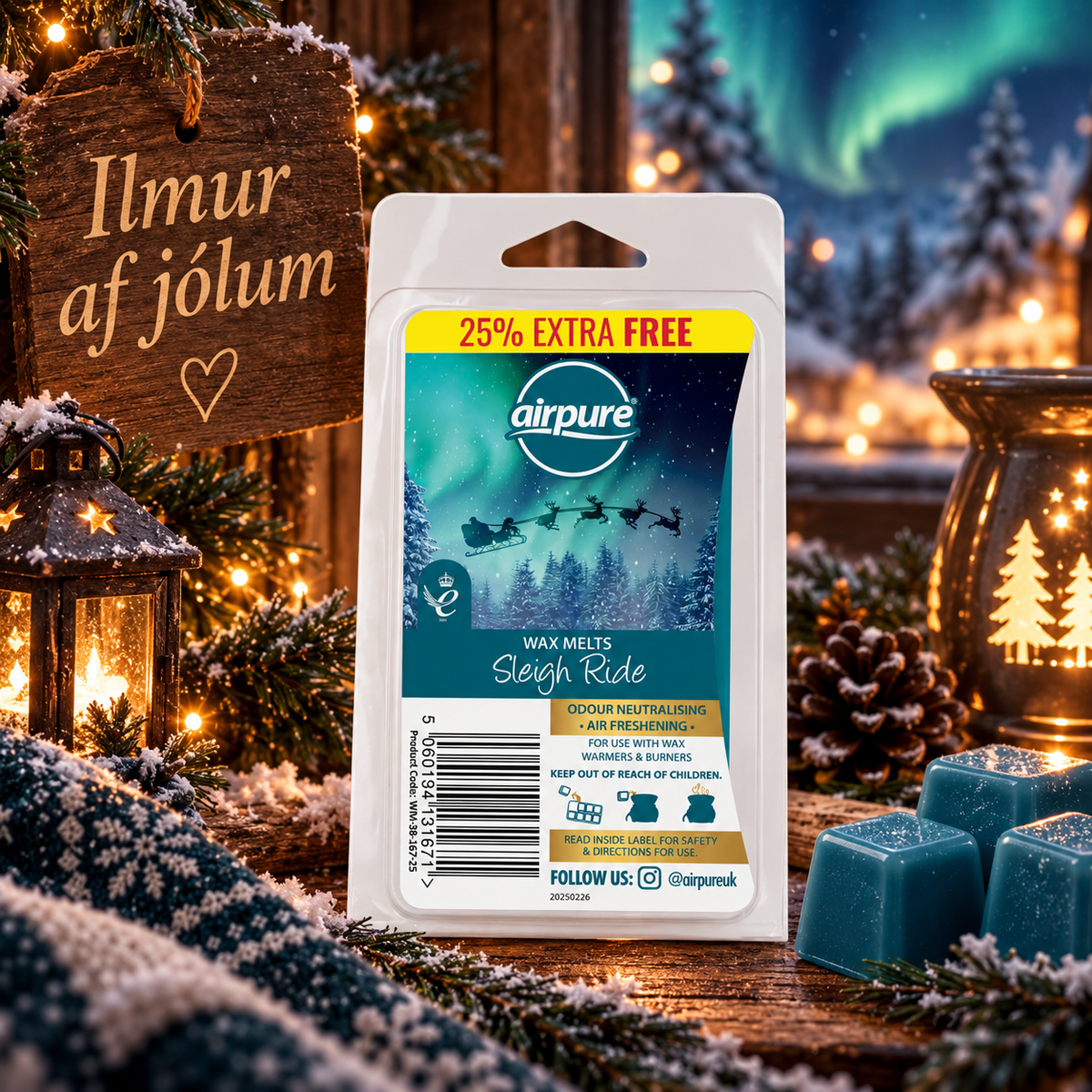 Airpure Wax Melts Sleigh Ride 86g