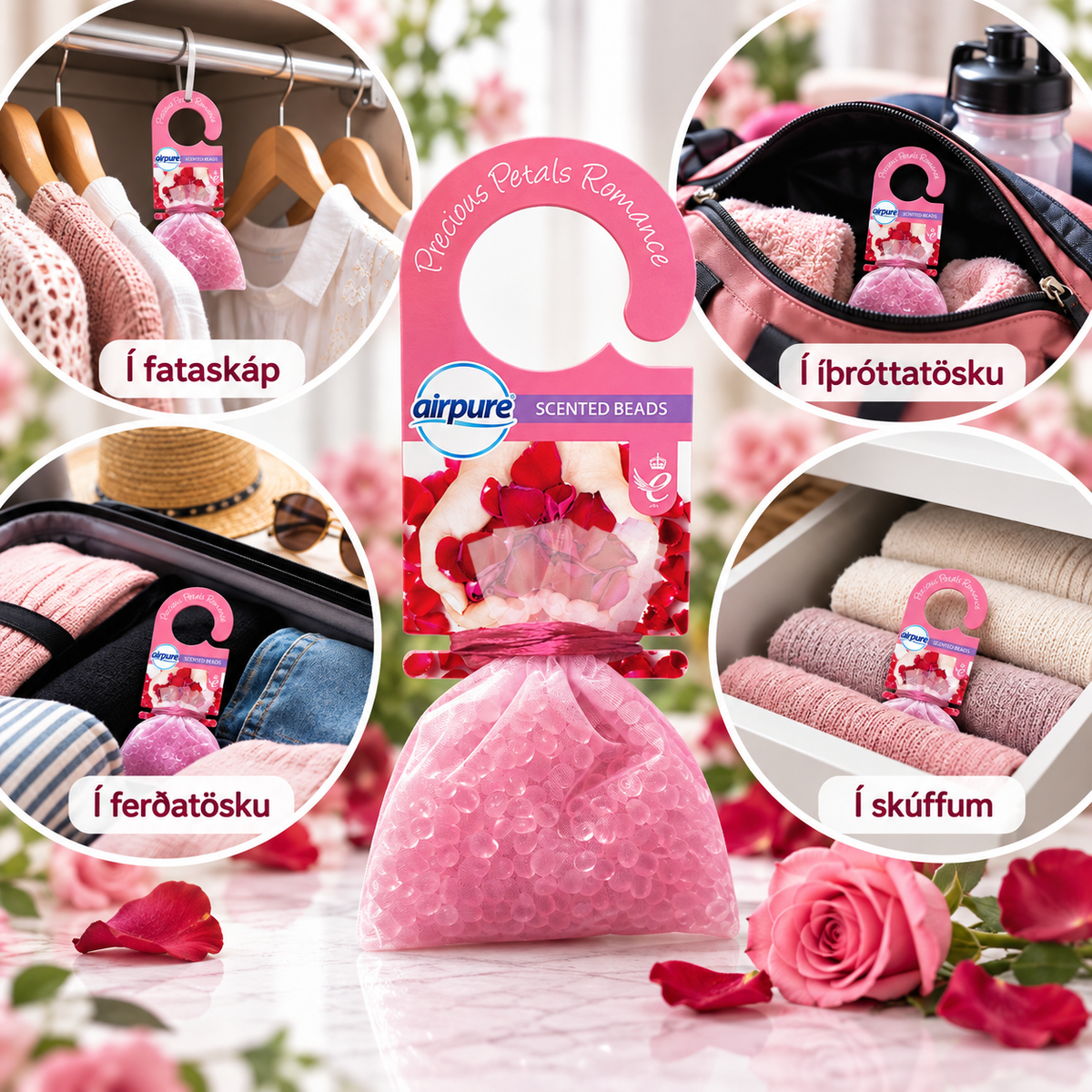 Airpure Scented Beads Precious Petals Romance 16g