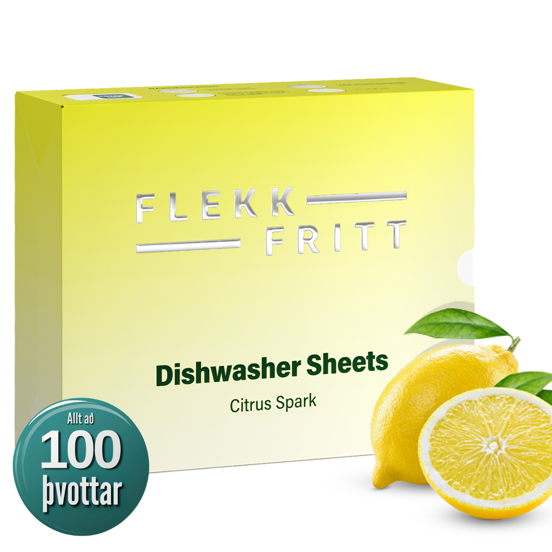 Flekkfritt Uppvaskarkir Citrus Spark 50stk <100 þvottar