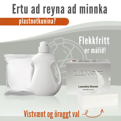 Flekkfritt Þvottaarkir  Án ilmefna 50 ark <100 vask