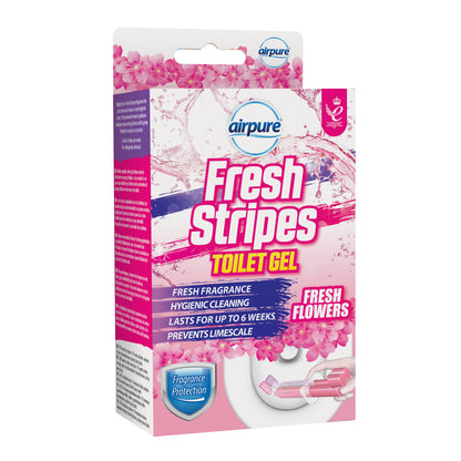 Airpure Fresh Stipes Toilet Gel Fresh Flowers 45ml