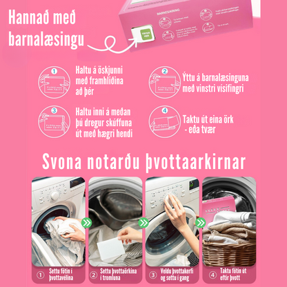 Flekkfritt Þvottaarkir  Blossom Kiss 50 ark <100 vask