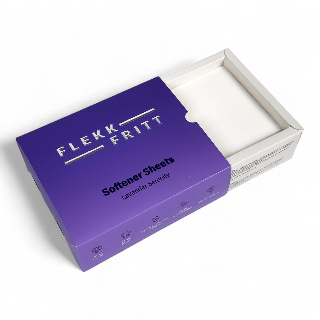 Flekkfritt Mýkingararkir Lavender Serenity 50stk <100 þvottar