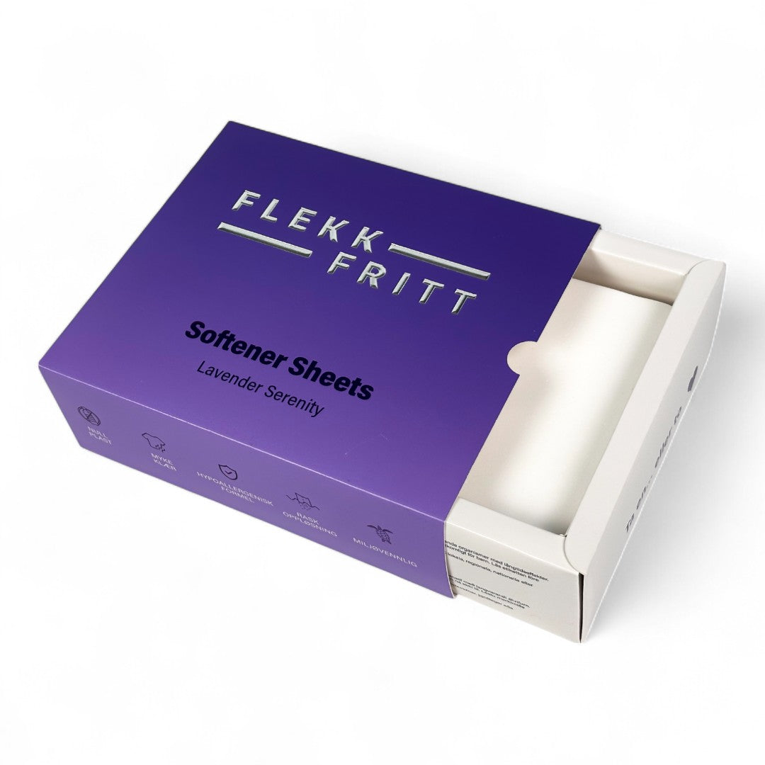Flekkfritt Mýkingararkir Lavender Serenity 50stk <100 þvottar