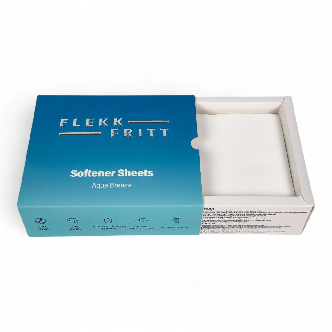 Flekkfritt Mýkingararkir Aqua Breeze 50stk <100 þvottar