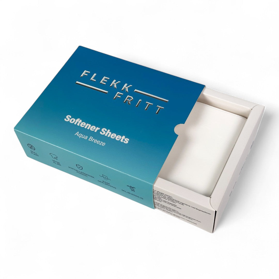 Flekkfritt Mýkingararkir Aqua Breeze 50stk <100 þvottar