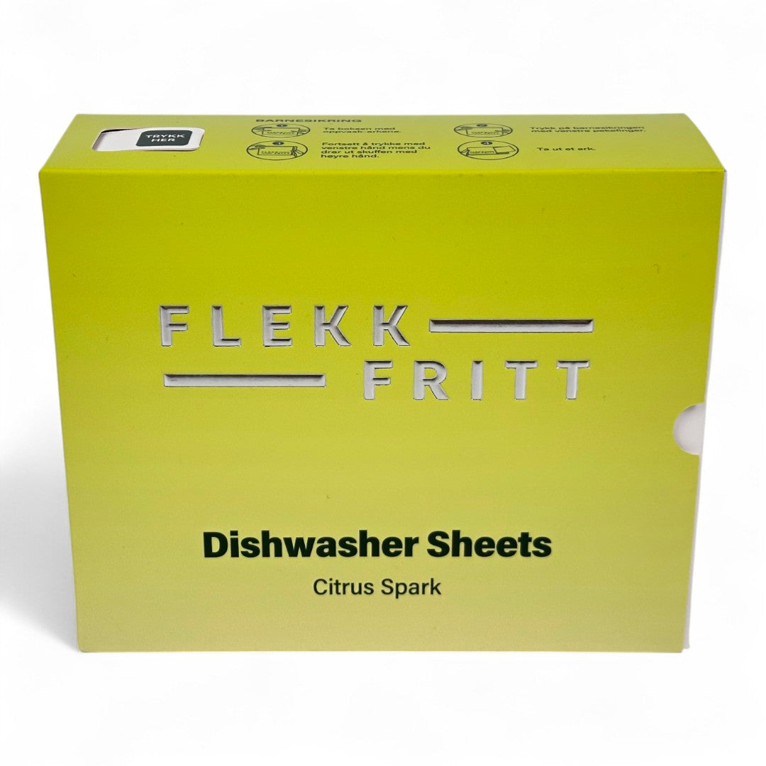 Flekkfritt Uppvaskarkir Citrus Spark 50stk <100 þvottar