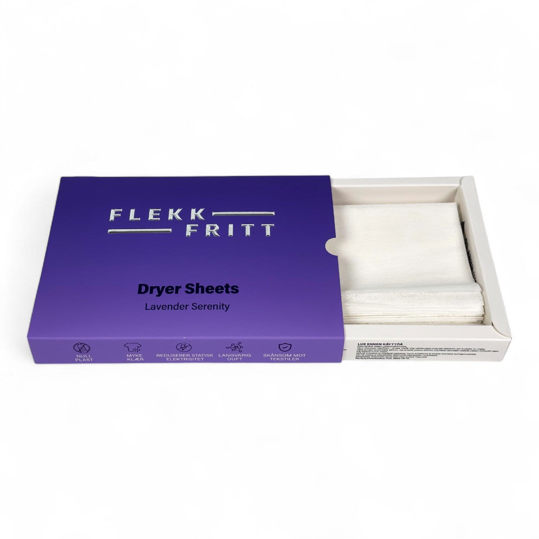 Flekkfritt Þurrkaraarkir Lavender Serenity 40 stk