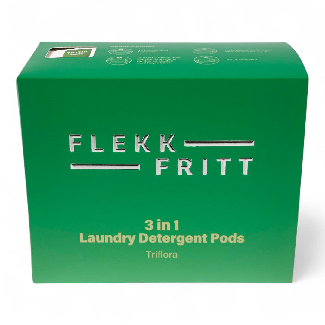 Flekkfritt 3 i 1 Þvottahylki  Triflora 40 stk