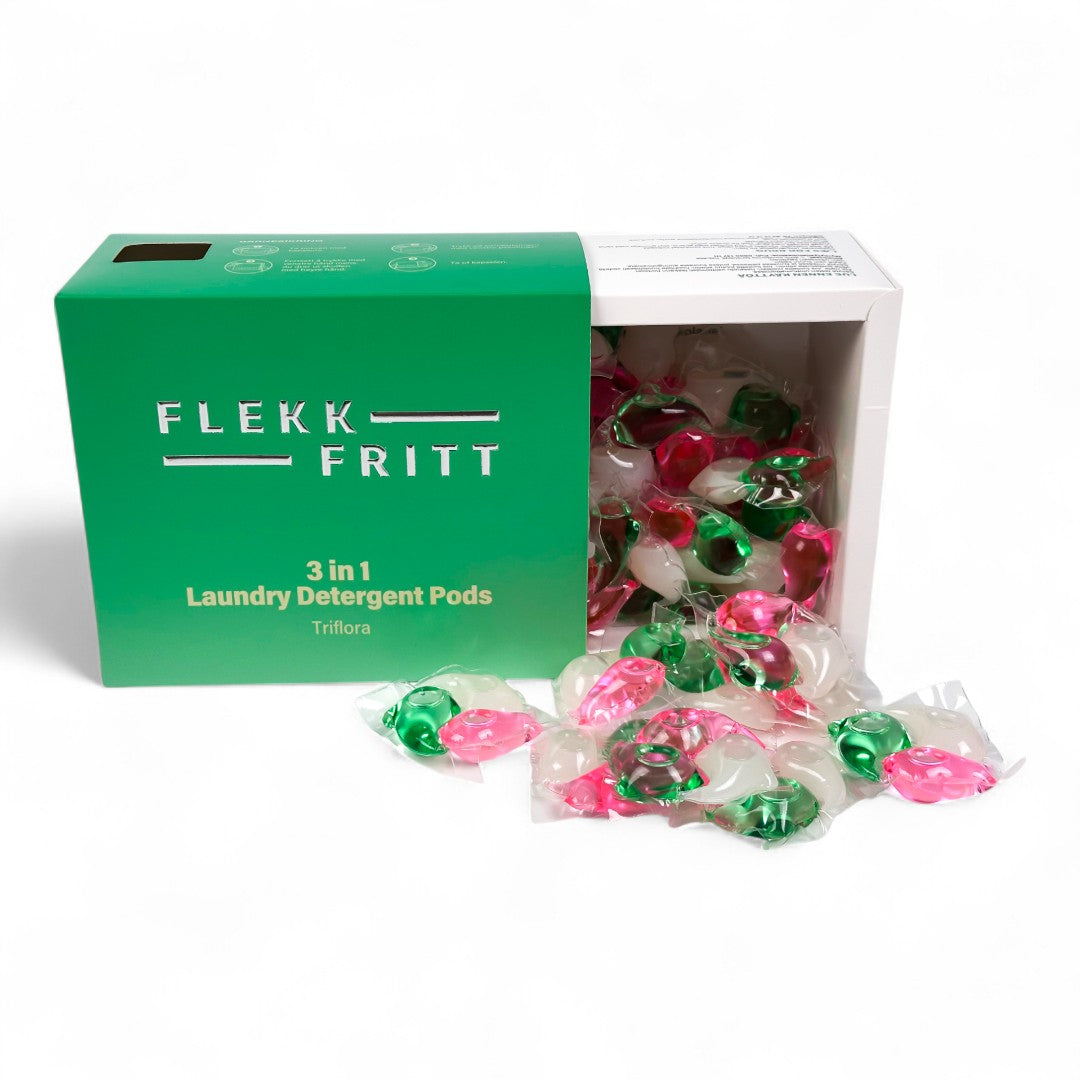 Flekkfritt 3 i 1 Þvottahylki  Triflora 40 stk