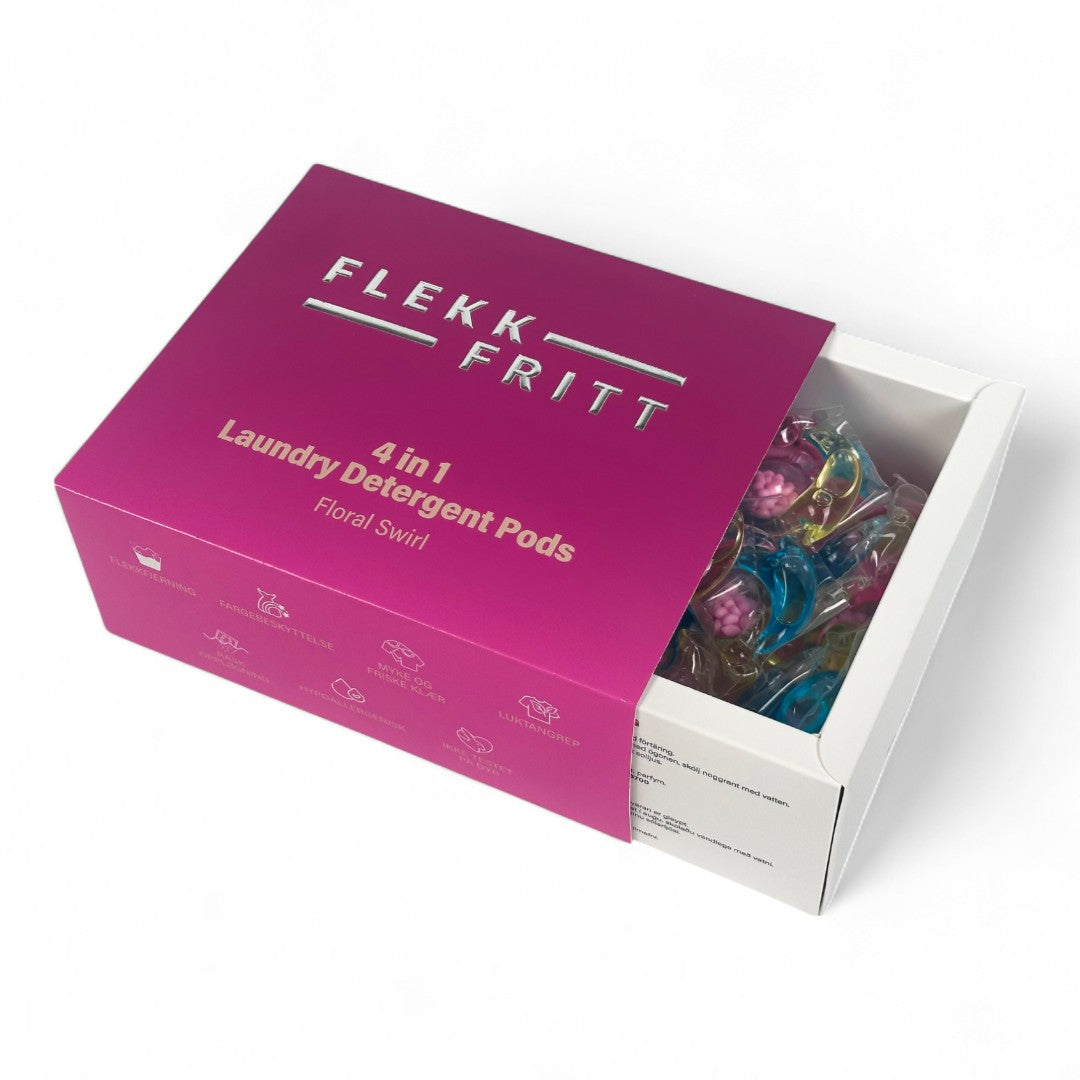 Flekkfritt 4 i 1 Þvottahylki  Floral Swirl 40 stk