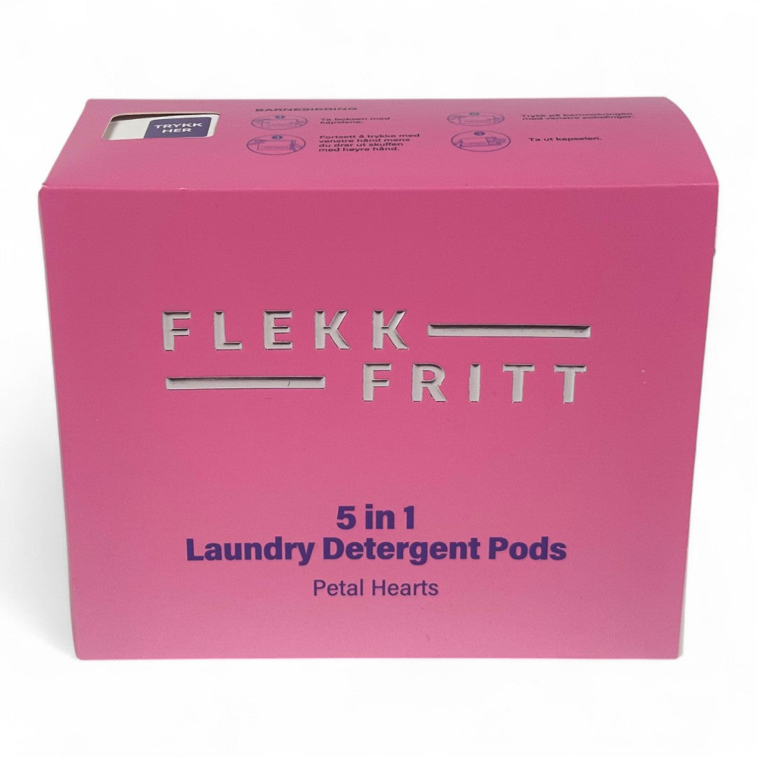 Flekkfritt 5 i 1 Þvottahylki  Petal Hearts 40 stk