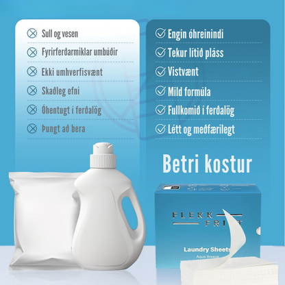 Flekkfritt Þvottaarkir  Aqua Breeze 50 ark <100 vask