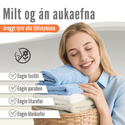 Flekkfritt Þvottaarkir  Án ilmefna 50 ark <100 vask