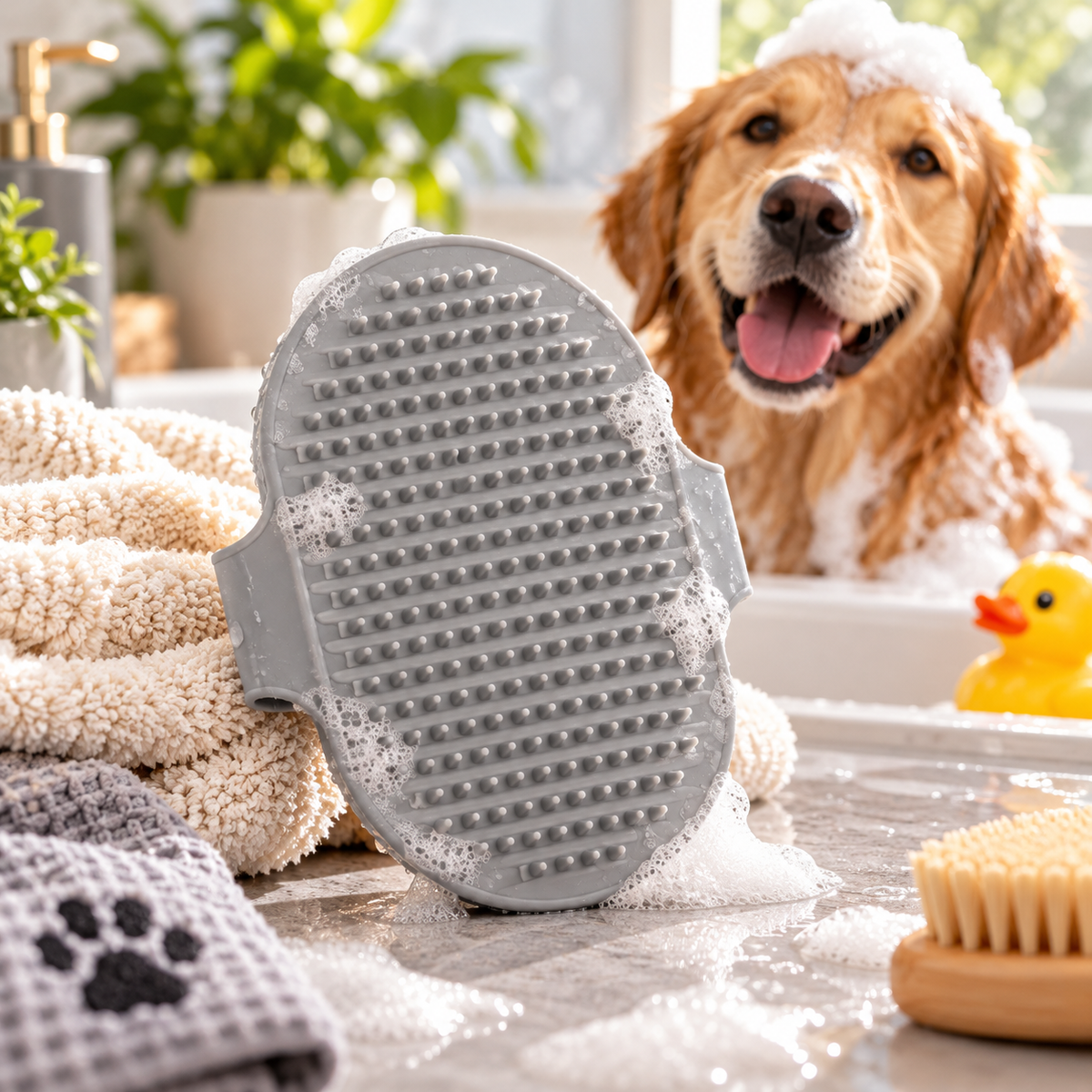 Kingdom 4in1 Rubber Pet Mitt