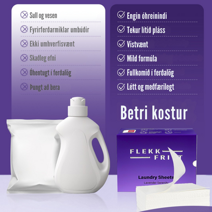 Flekkfritt Þvottaarkir  Lavender Serenity 50 ark <100 vask