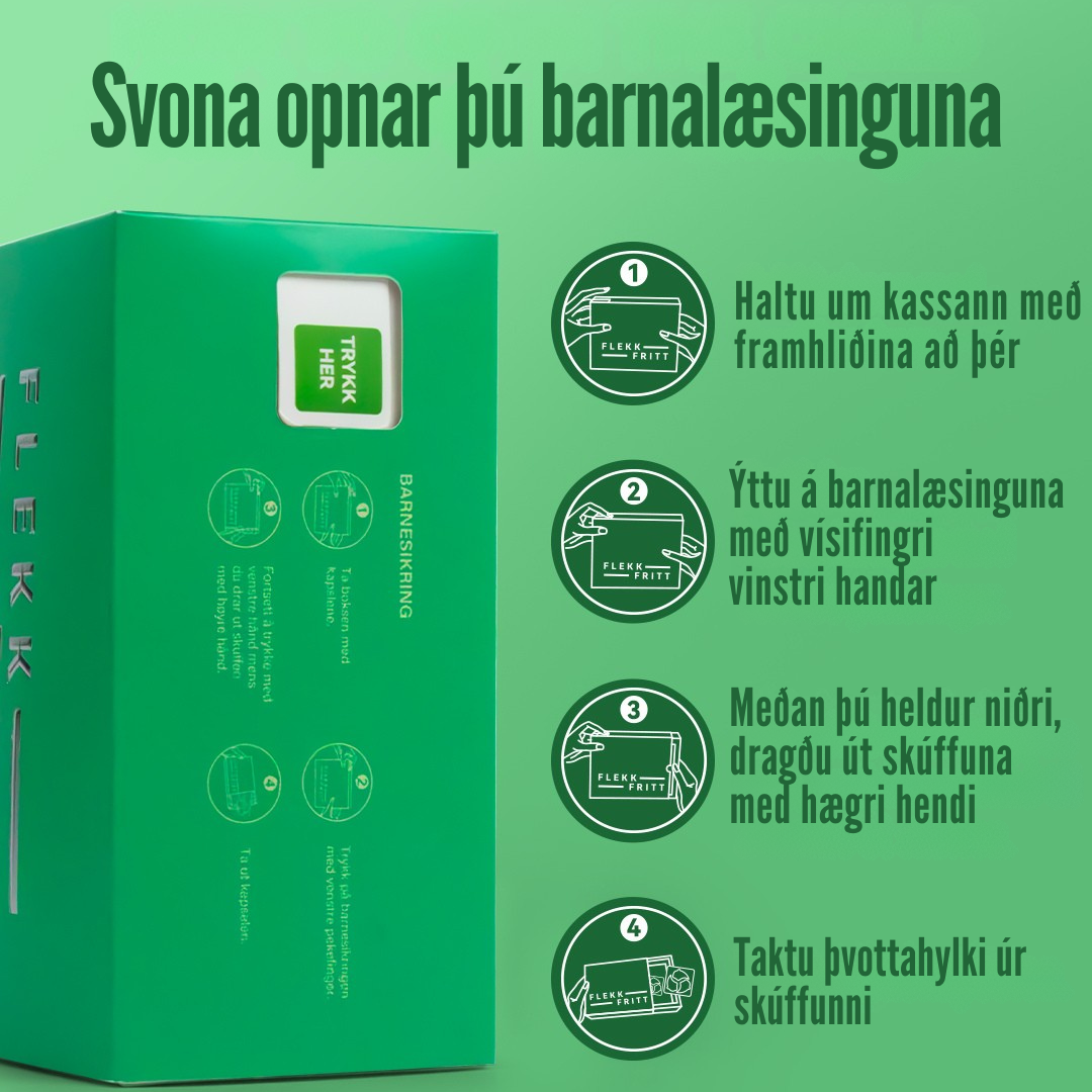 Flekkfritt 3 i 1 Þvottahylki  Triflora 40 stk
