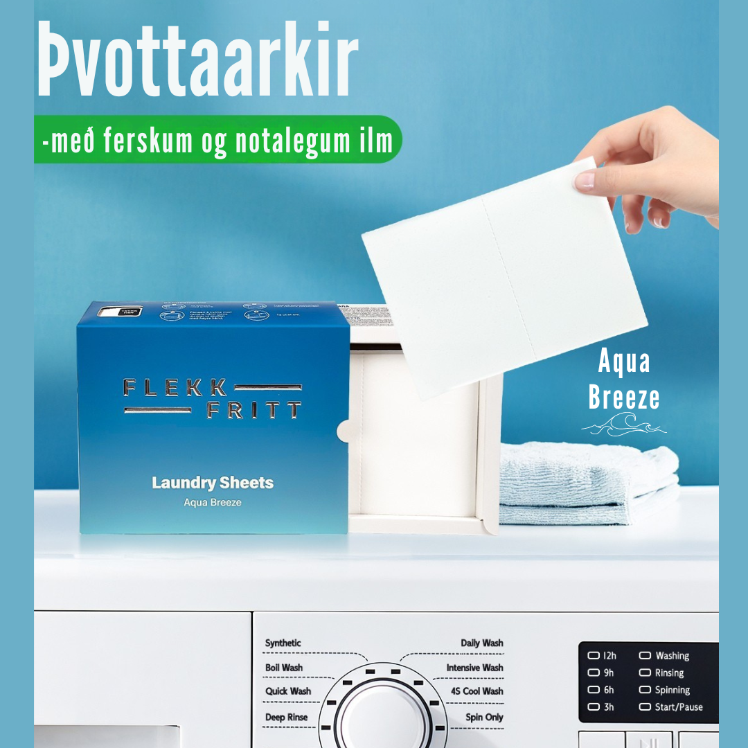 Flekkfritt Þvottaarkir  Aqua Breeze 50 ark <100 vask